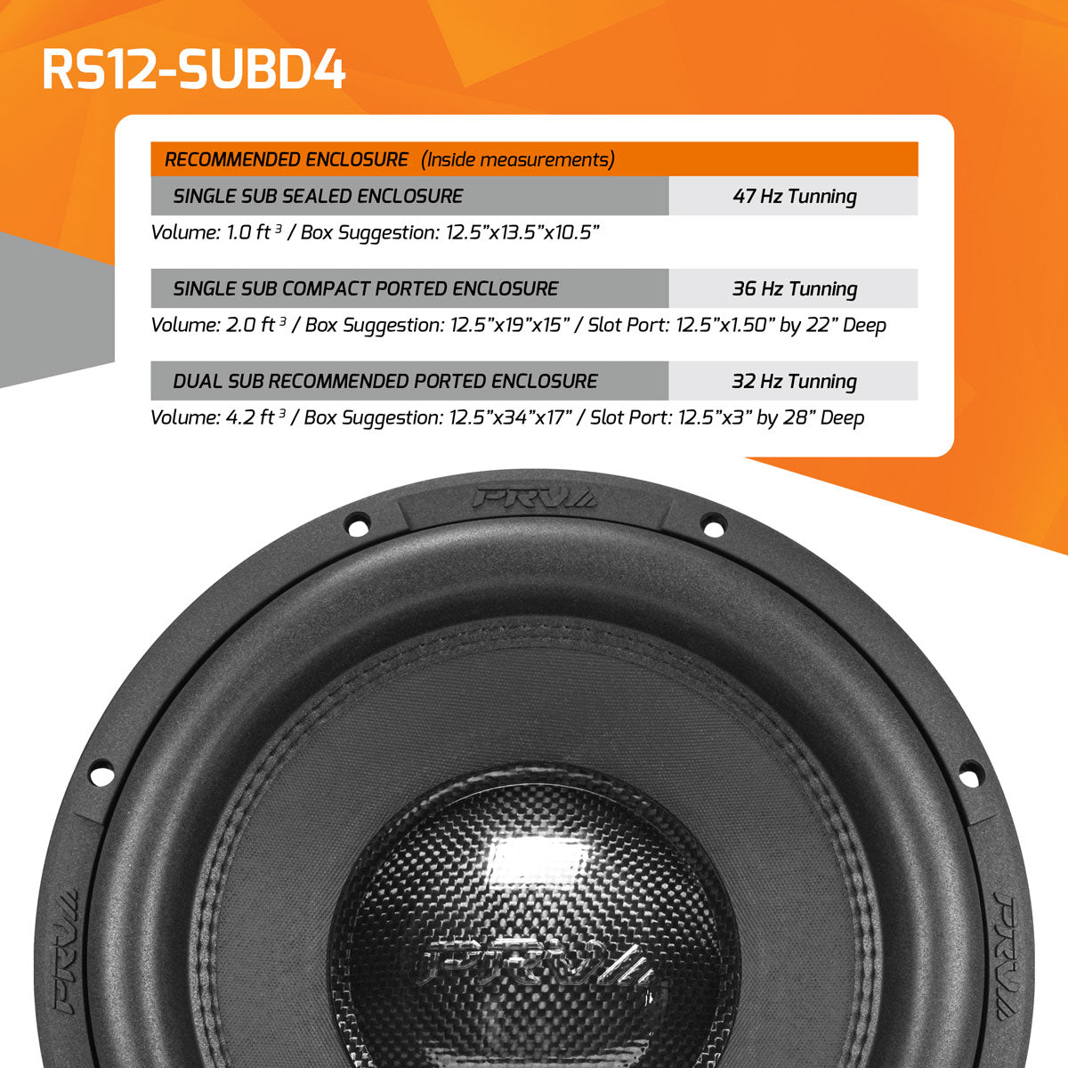 PRV RS12-SUBD4 Subwoofer PRV Audio