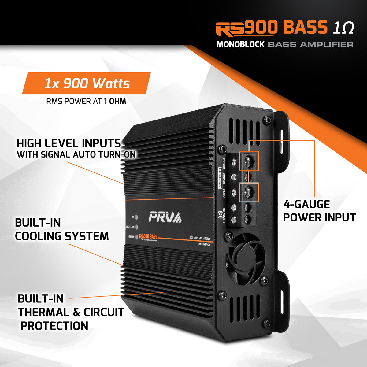 PRV RS900 BASS 1 Ohm Amplifier PRV Audio