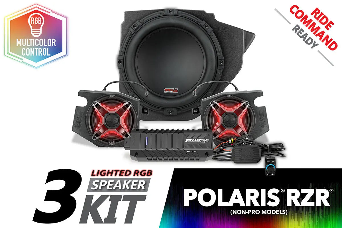 2014-2023 Polaris RZR V-Spec 3-Speaker Plug-&-Play Kit for Ride Command SSV Works