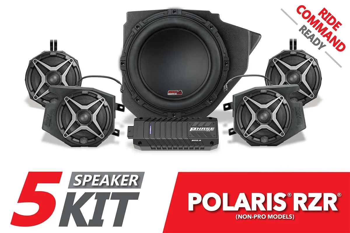 2014-2023 Polaris RZR A-Spec SSV 5-Speaker Plug-&-Play System for Ride Command SSV Works