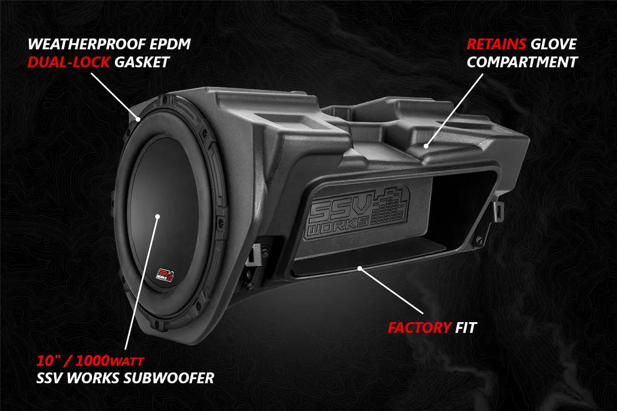 2014-2023 Polaris RZR V-Spec 5-Speaker Plug-&-Play Kit for Ride Command SSV Works