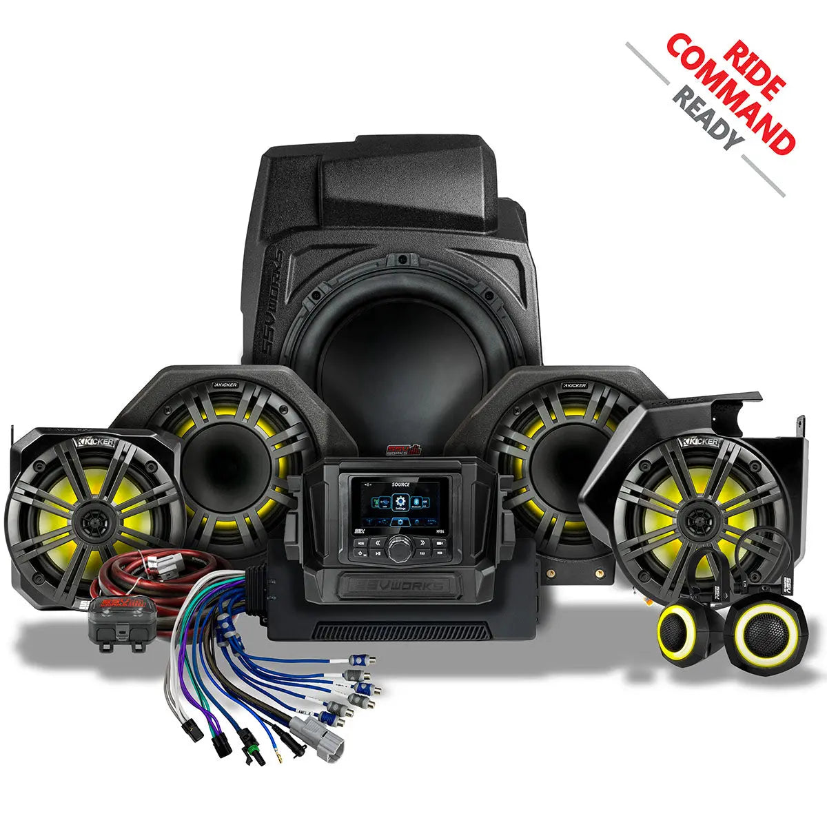 2025-2026 Polaris® RZR Pro R / Pro S / Pro XP Phase-6 K-Spec 7-Speaker Plug-&-Play Kit w/MRB4 Radio SSV Works