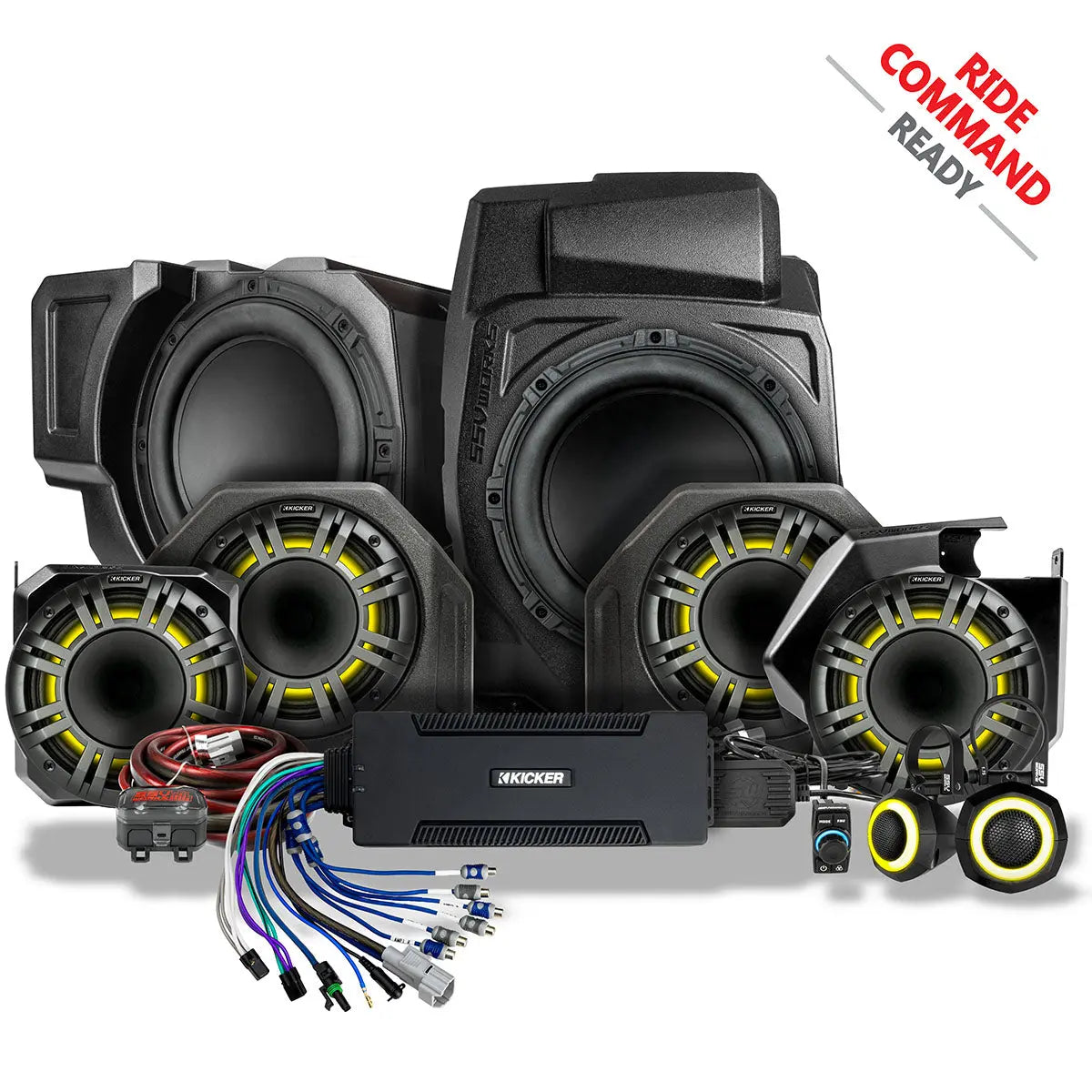 2025-2026 Polaris® RZR Pro R / Pro S / Pro XP Phase-7 K-Spec 7-Speaker Plug-&-Play Kit for Ride Command SSV Works