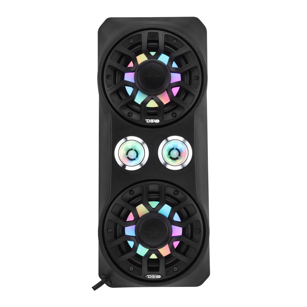 Polaris RZR Pro Waterfall Center Console Enclosure for 2020+ Models – Preloaded with 6.5" Speakers & 2.3" Tweeters | Digital LED Lights