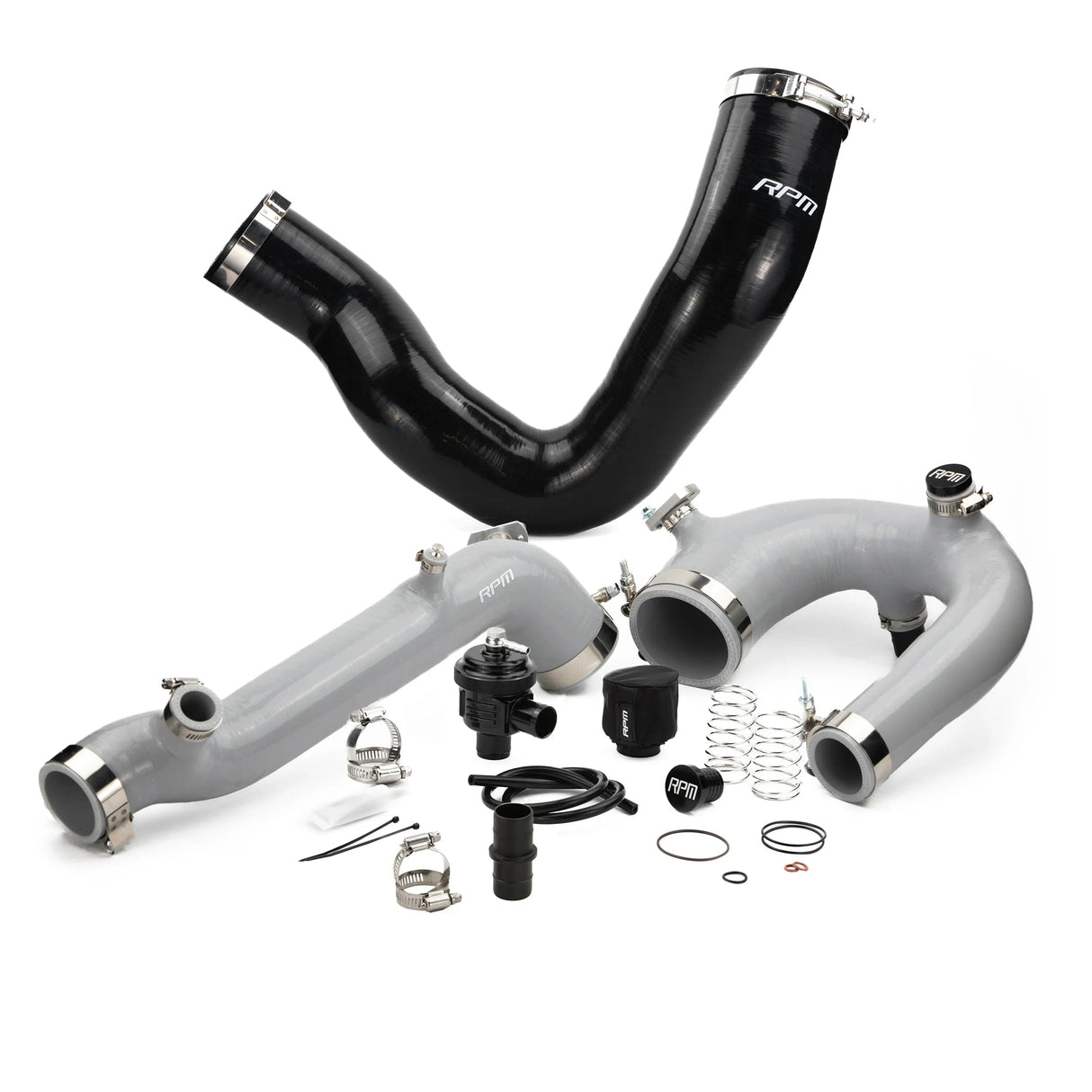 RPM Polaris RZR Turbo R & PRO XP/S Turbo Silicone Intake J-Tube, Charge Tube W/ BOV, & Intake Tube KIT