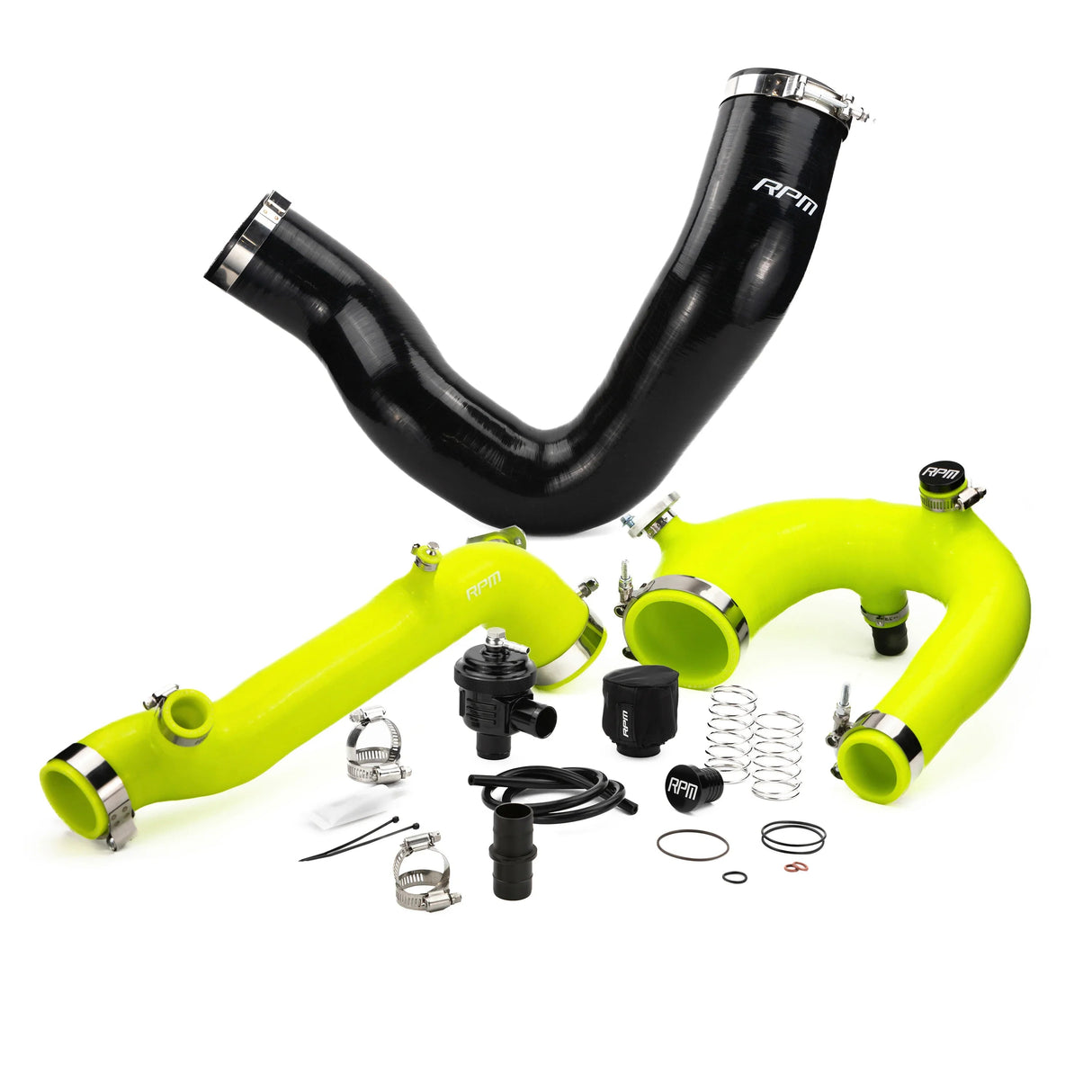 RPM Polaris RZR Turbo R & PRO XP/S Turbo Silicone Intake J-Tube, Charge Tube W/ BOV, & Intake Tube KIT