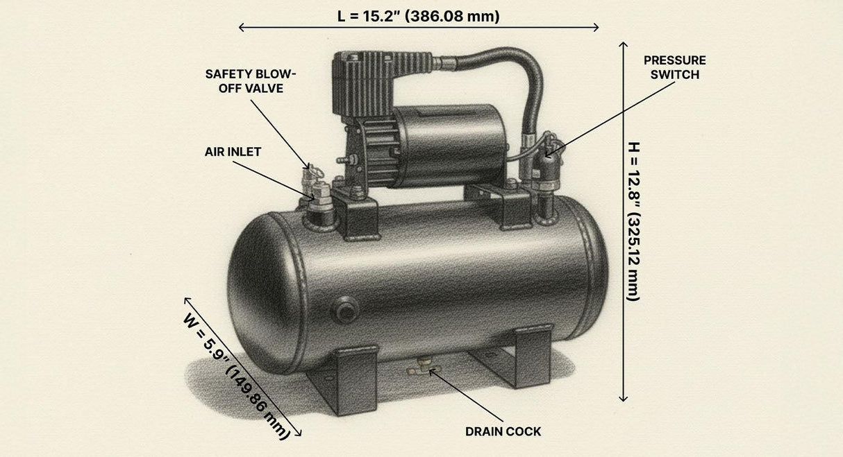 Rocker Air Horn Kit HornBlasters