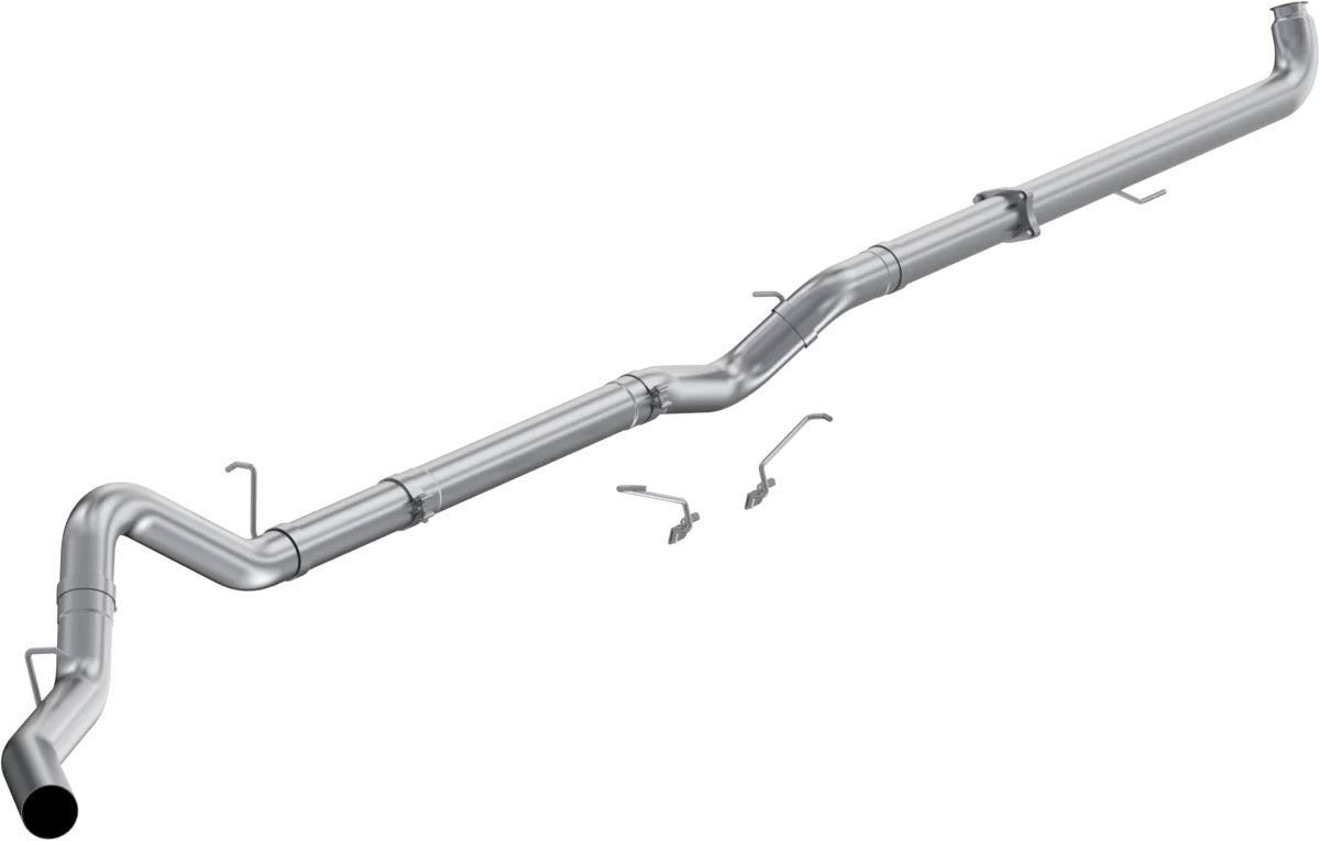 MBRP S6005PLM 4 inch Down-Pipe Back Aluminized Single Exit Exhaust Kit -No Muffler | 2001-2004 GM Silverado/Sierra 2500HD/3500HD 6.6L Duramax LB7