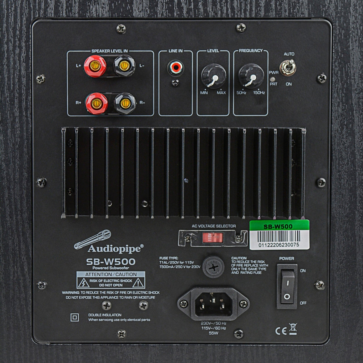 10" Low Frequency Powered Home Theater Subwoofer (SB-W500) Audiopipe