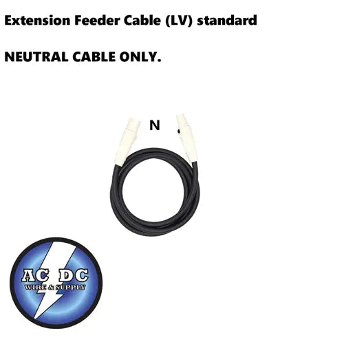 Extension Feeder Stage and lighting Cable 50 ft 4/0 N WHITE (LV) standard 405A AC/DC WIRE AND SUPPLY