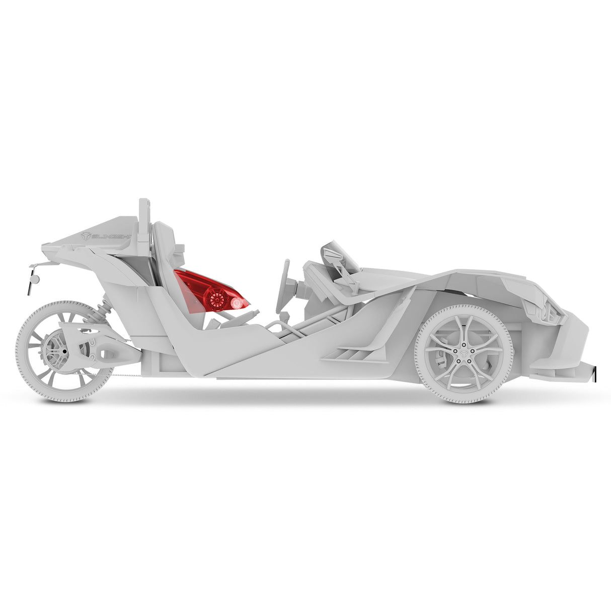 Polaris Slingshot Arm Rest 2 X 6.5" Enclosure With NXL-6/BK and PRO-TW1L | 2015 - Current