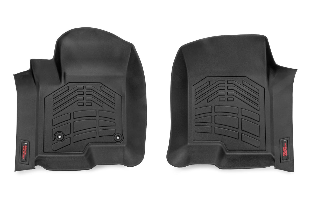 Floor Mats FR Bucket Crew Silverado/Sierra 1500/2500HD/3500HD (19-26) Rough Country