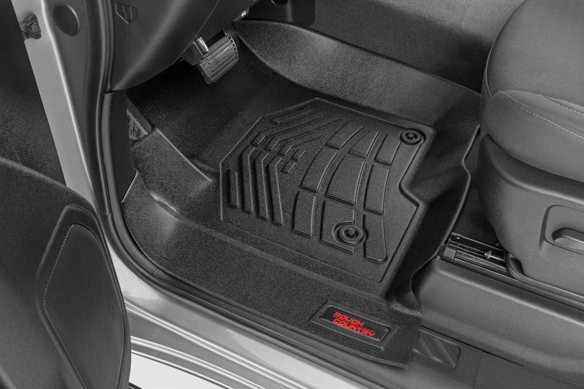 Sure-Fit Floor Mats FR & RR FR Bucket Crew Silverado/Sierra 1500/2500HD/3500HD (19-26) Rough Country