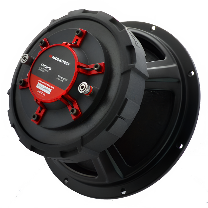 Monster SMD803 8" 700W RMS Midrange Speaker w/ Horn 8-Ohm (Single)
