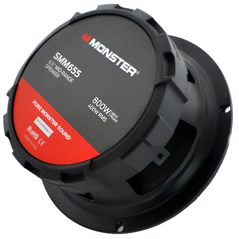 Monster SMM655 6.5" 400W RMS Midrange Speaker 8-Ohm (Single)