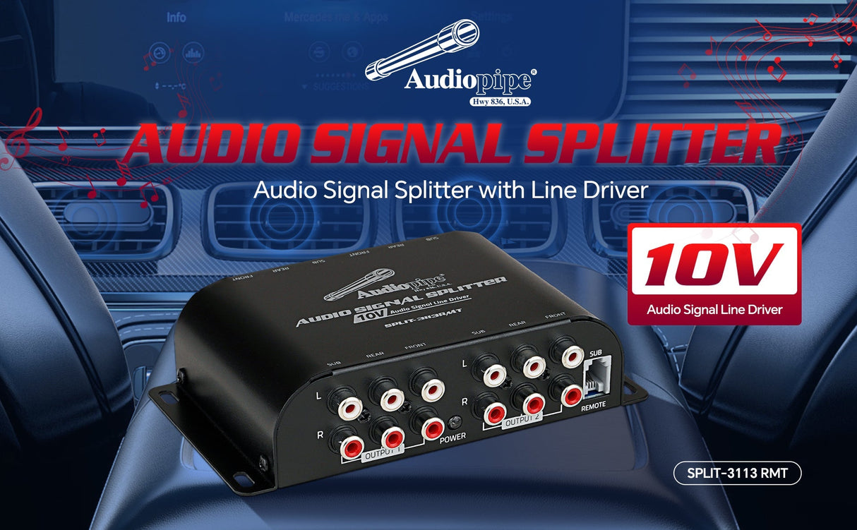 Audio Signal Splitter (SPLIT-3113RMT) Audiopipe