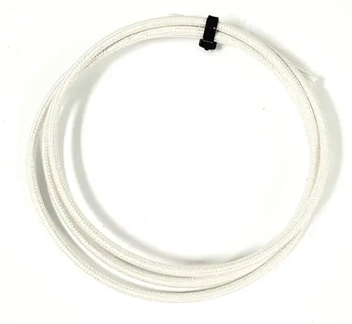 SRML WHITE 12 AWG FIBER GLASS BRAID APPLIANCE HI TEMP WIRE MOTOR LEAD AC/DC WIRE AND SUPPLY