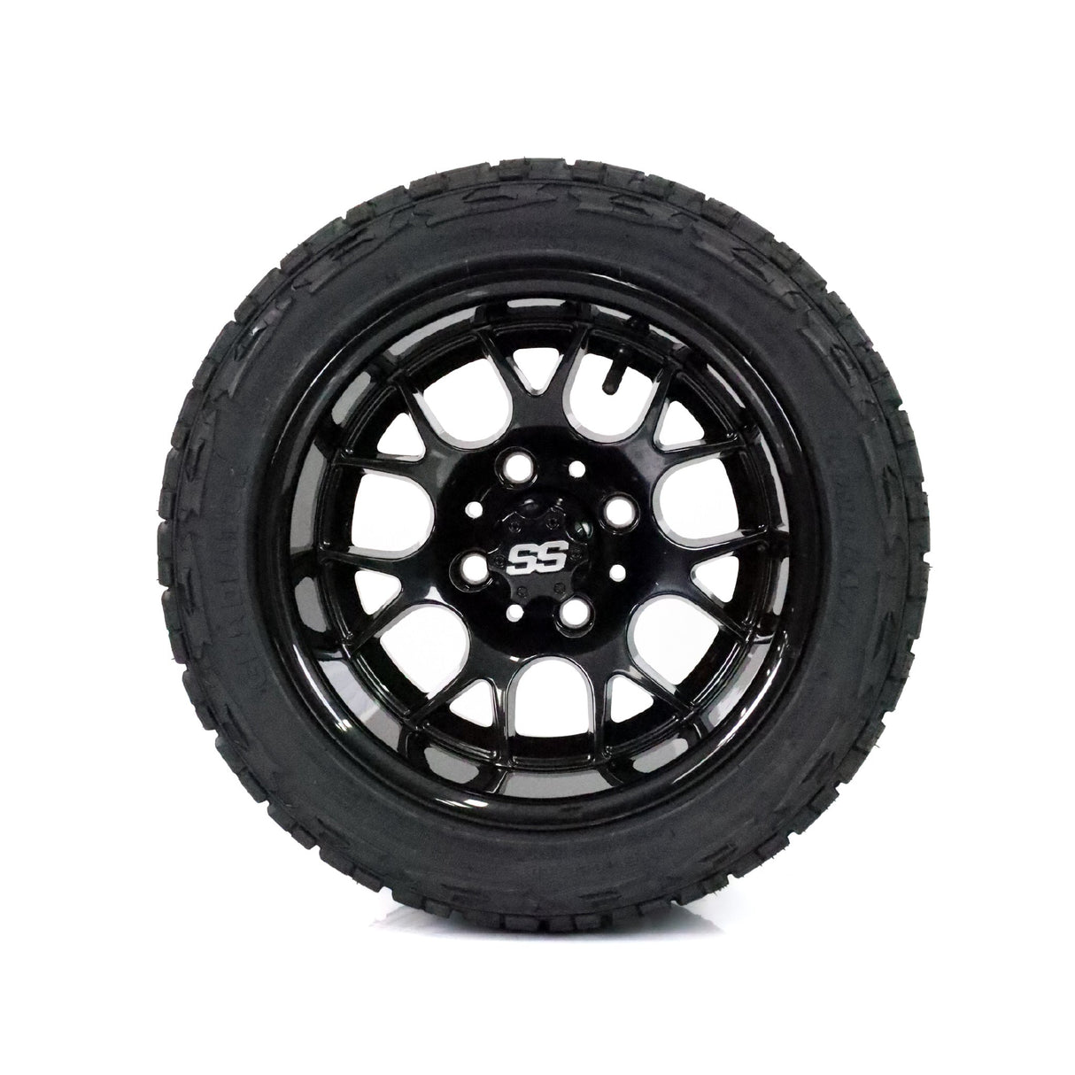 SS Wheels Alpha 12x7 Gloss Black & X Comp X/T Tire Package