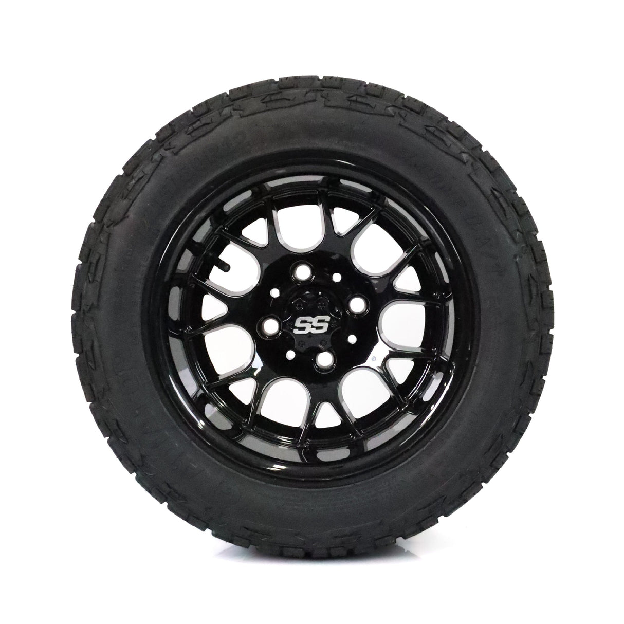 SS Wheels Alpha 12x7 Gloss Black & X Comp X/T Tire Package