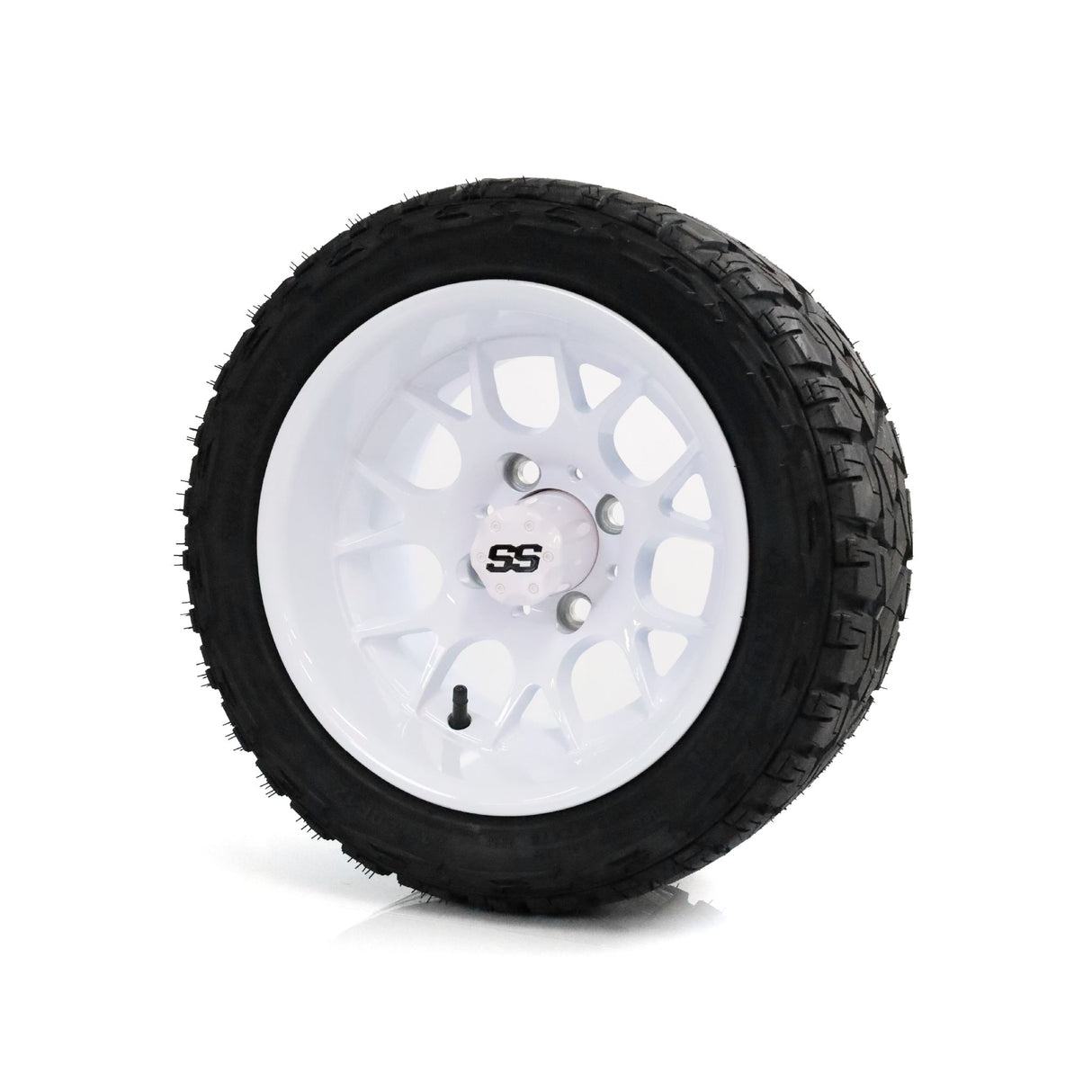 SS Wheels Alpha 12x7 Gloss White & X Comp X/T Tire Package