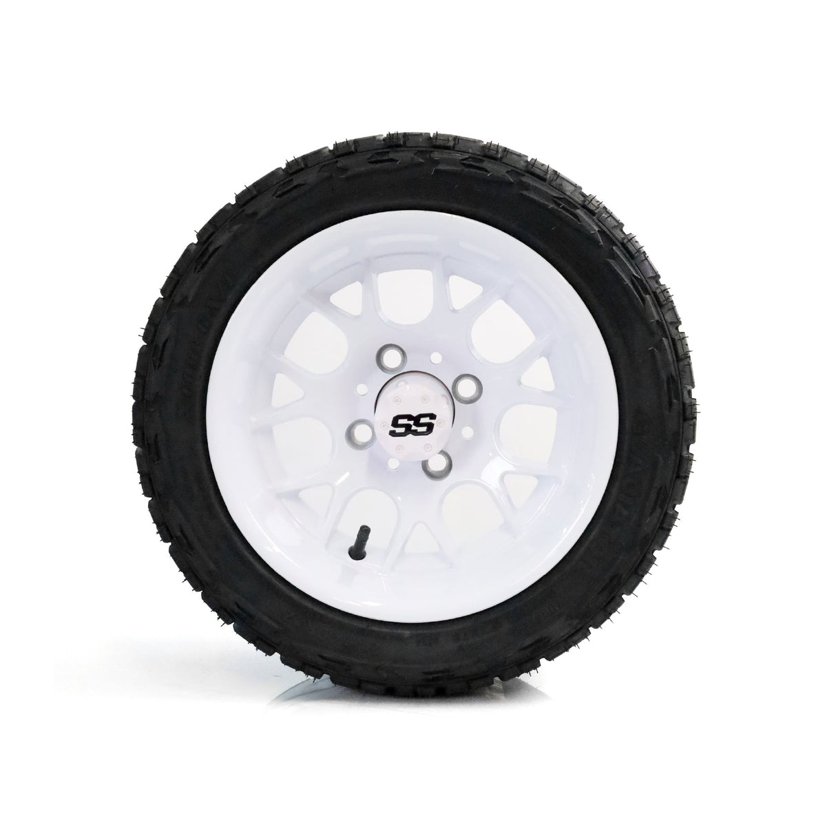 SS Wheels Alpha 12x7 Gloss White & X Comp X/T Tire Package