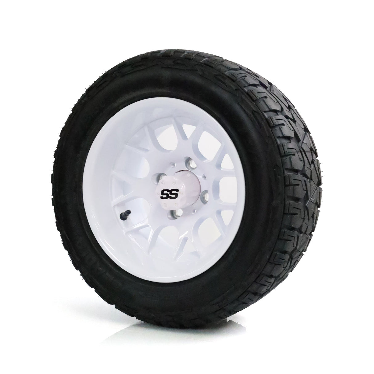 SS Wheels Alpha 12x7 Gloss White & X Comp X/T Tire Package
