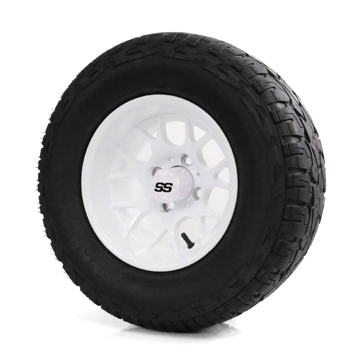 SS Wheels Alpha 12x7 Gloss White & X Comp X/T Tire Package