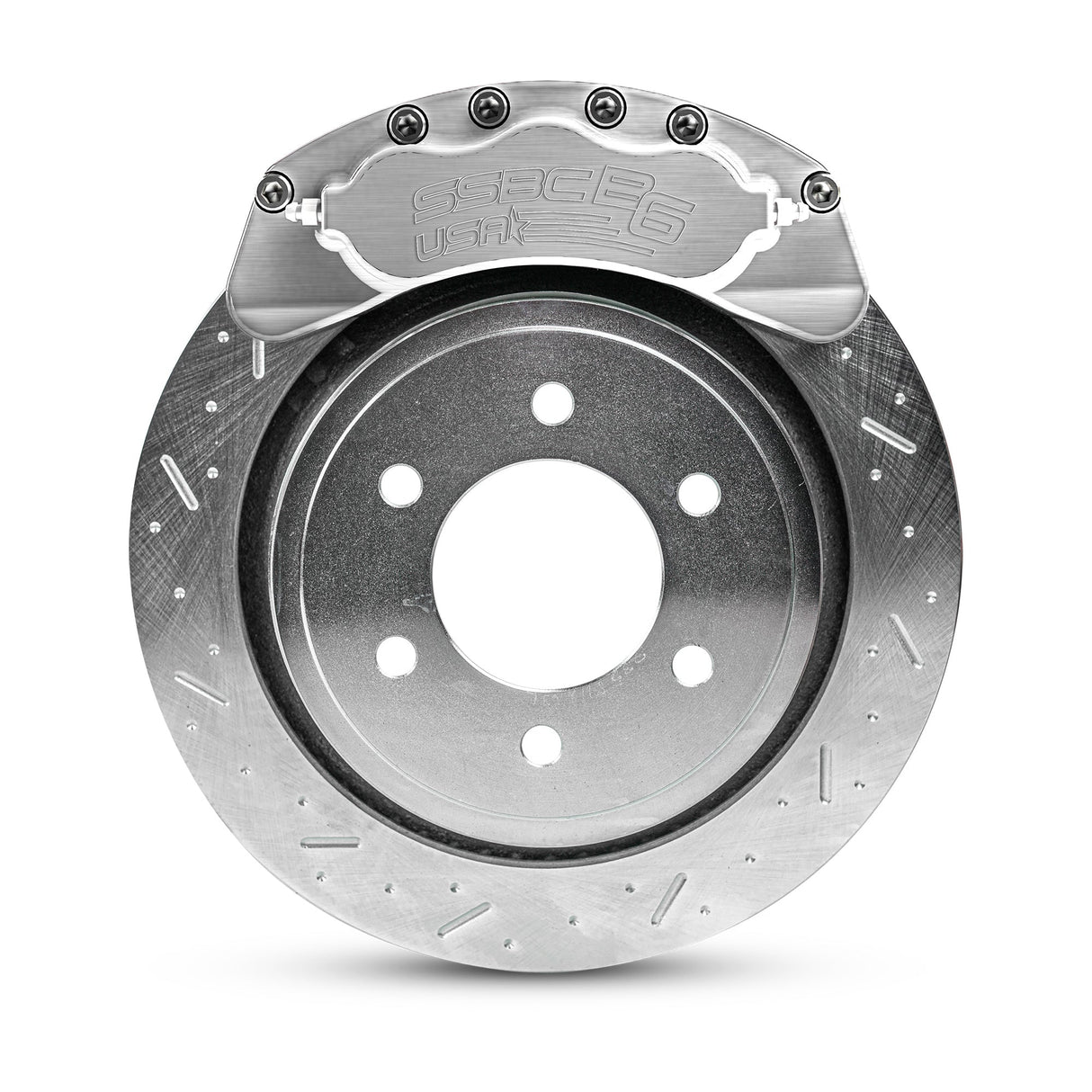American Made B6-Brawler 6-Piston Direct Fit Billet Aluminum Rear Caliper Upgrade Kit. Clear A414-21