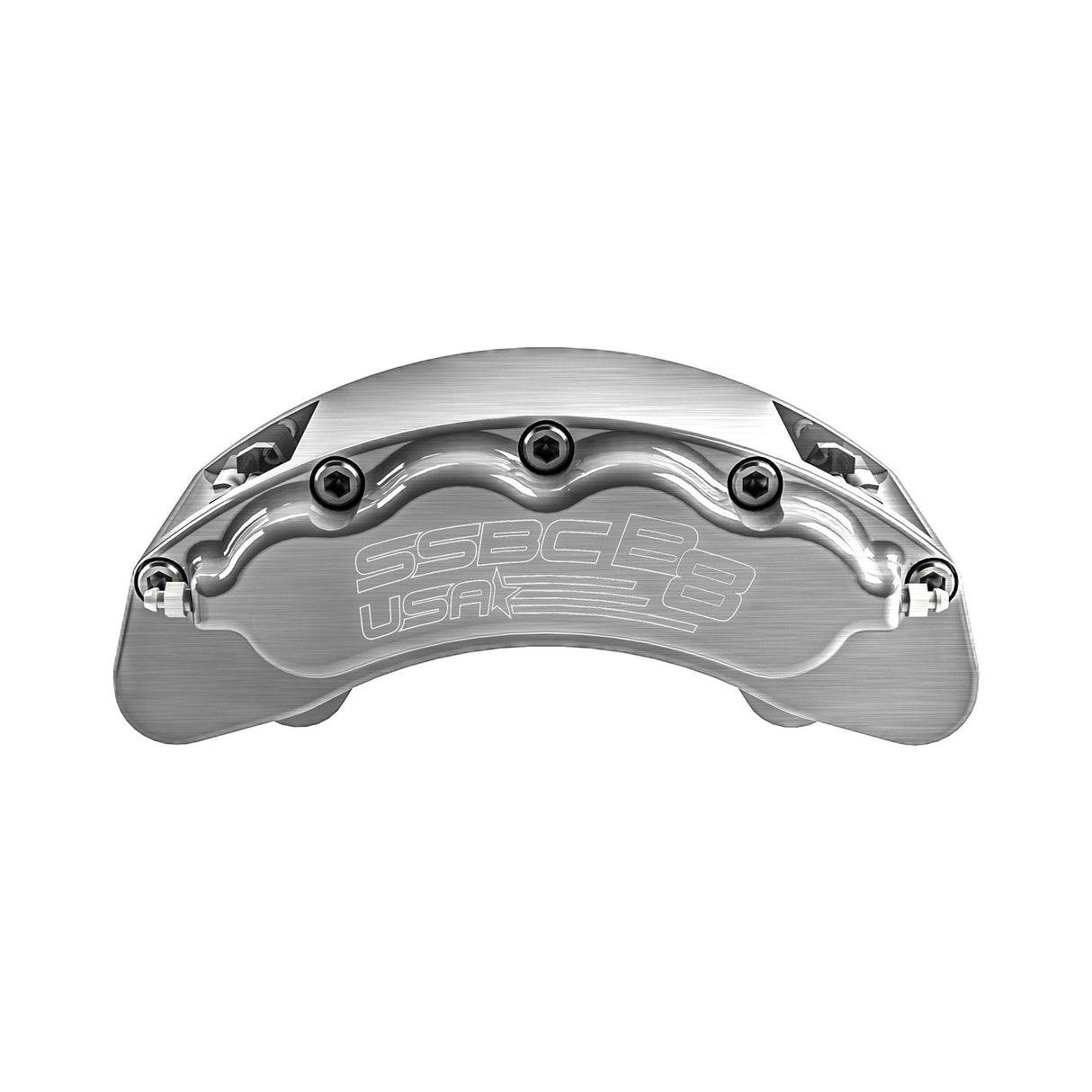American Made B8-Brawler 8-Piston Front Caliper Assembly W/Pads. Clear CPA-22403A