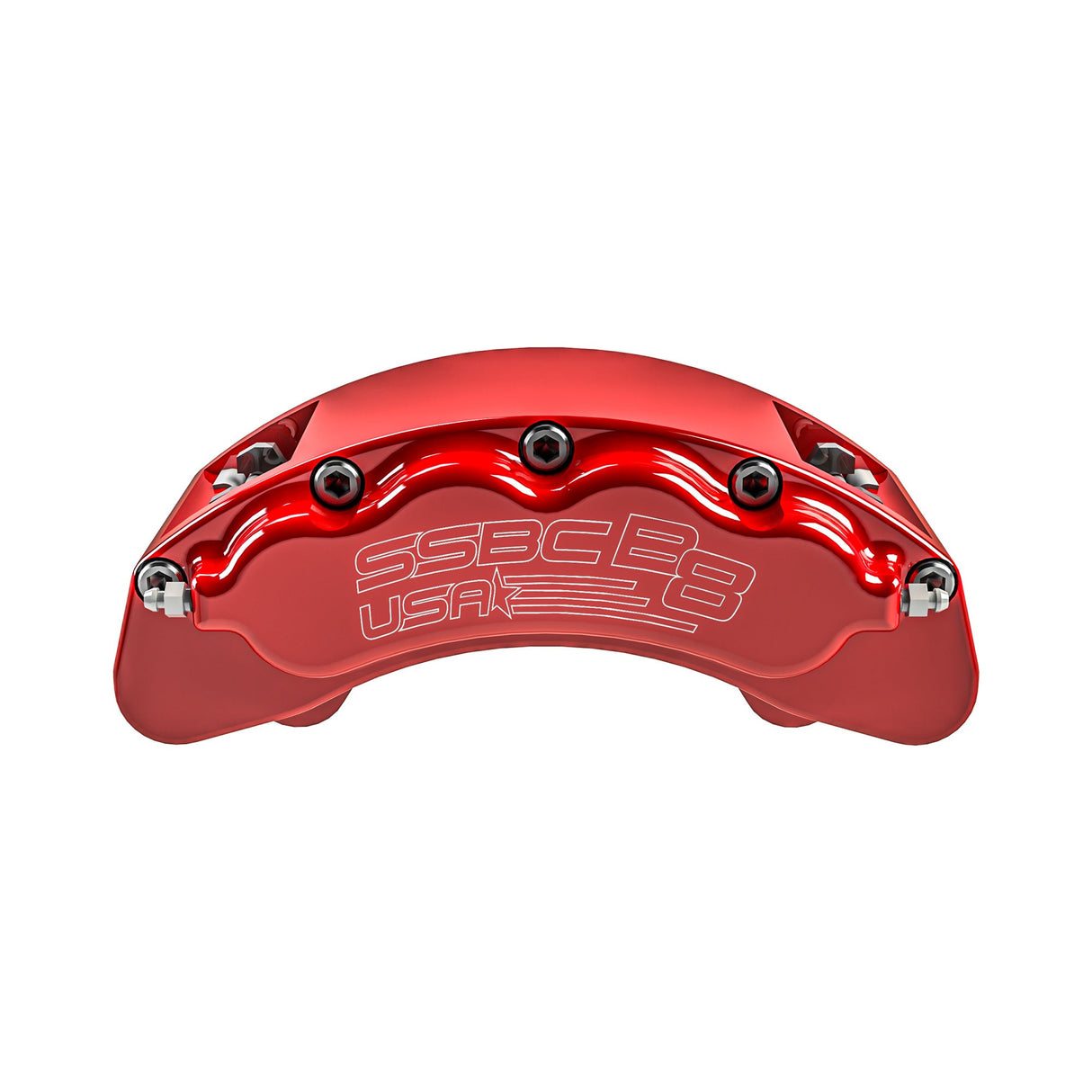 American Made B8-Brawler 8 Piston Direct Fit Front Caliper Disc Brake Kit W/DS Rotors. Red A414-20R -DS