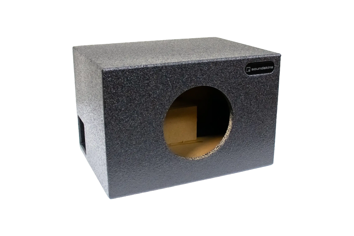 SoundSkins Enclosures | Universal Single 8" Ported - Premium USA Made Subwoofer Box with Bed Liner Spray Finish SoundSkins Global