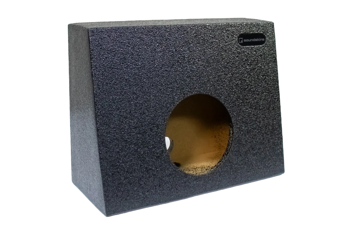 SoundSkins Enclosures | Single 8" Angled Truck Wedge Pair - Premium USA Made Subwoofer Box with Bed Liner Spray Finish SoundSkins Global