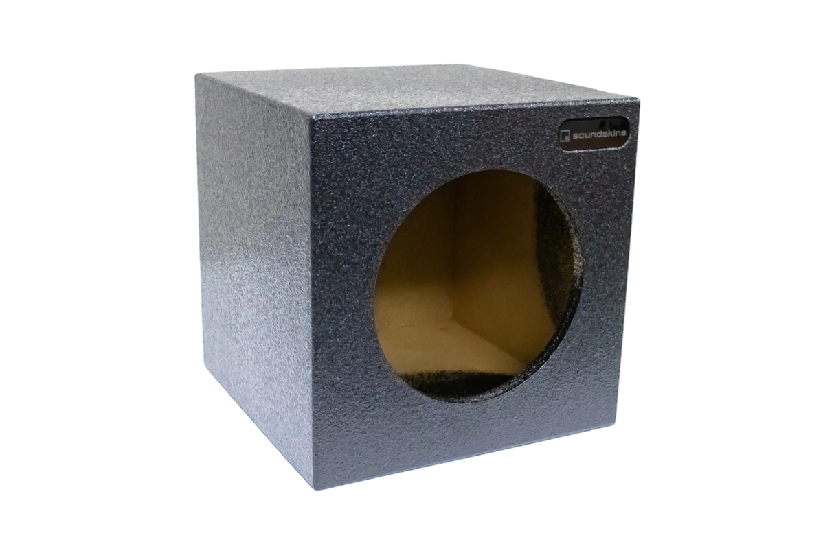 SoundSkins Enclosures | Universal Single Sealed 8" - Premium USA Made Subwoofer Box with Bed Liner Spray Finish SoundSkins Global