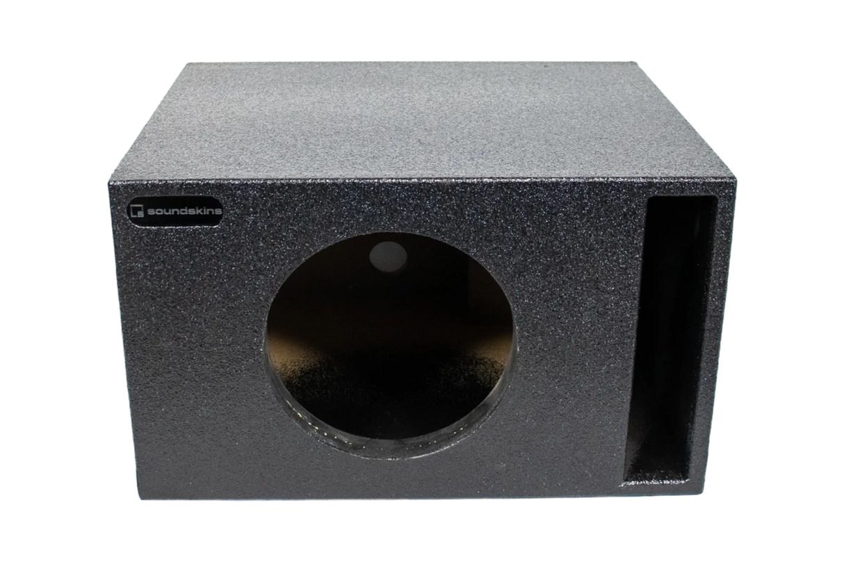 SoundSkins Enclosures | Universal Single 10" Ported XL SPL - Premium USA Made Subwoofer Box with Bed Liner Spray Finish SoundSkins Global