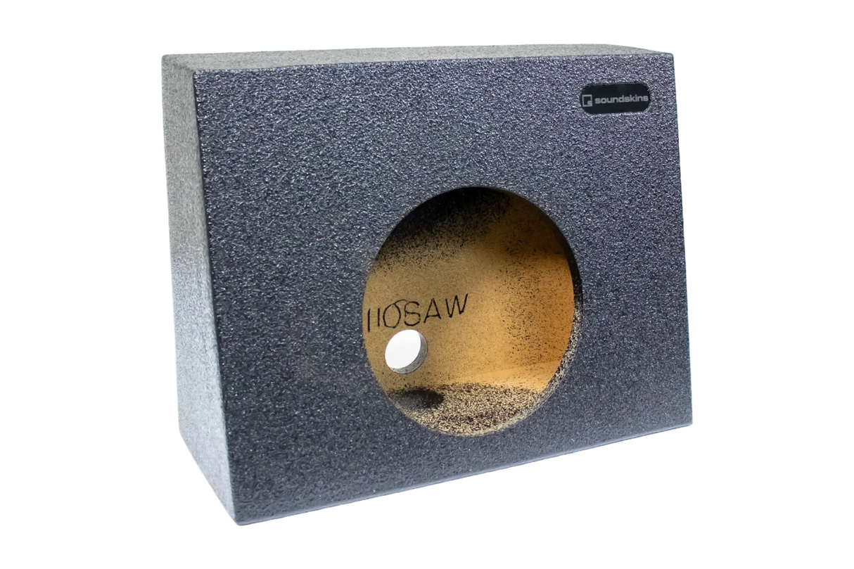 SoundSkins Enclosures | Single 10" Angled Truck Wedge Pair - Premium USA Made Subwoofer Box with Bed Liner Spray Finish SoundSkins Global