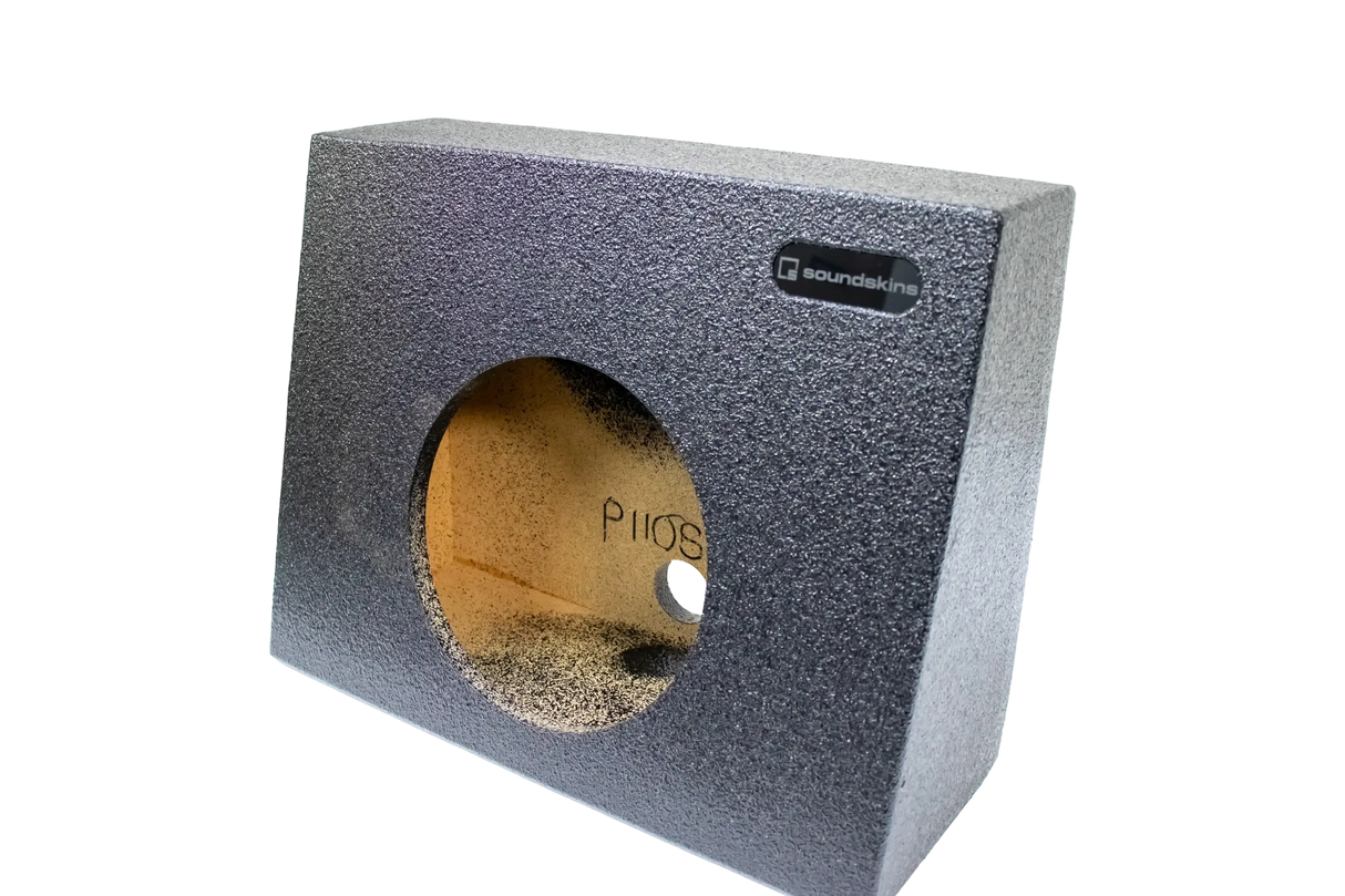 SoundSkins Enclosures | Single 10" Angled Truck Wedge Pair - Premium USA Made Subwoofer Box with Bed Liner Spray Finish SoundSkins Global