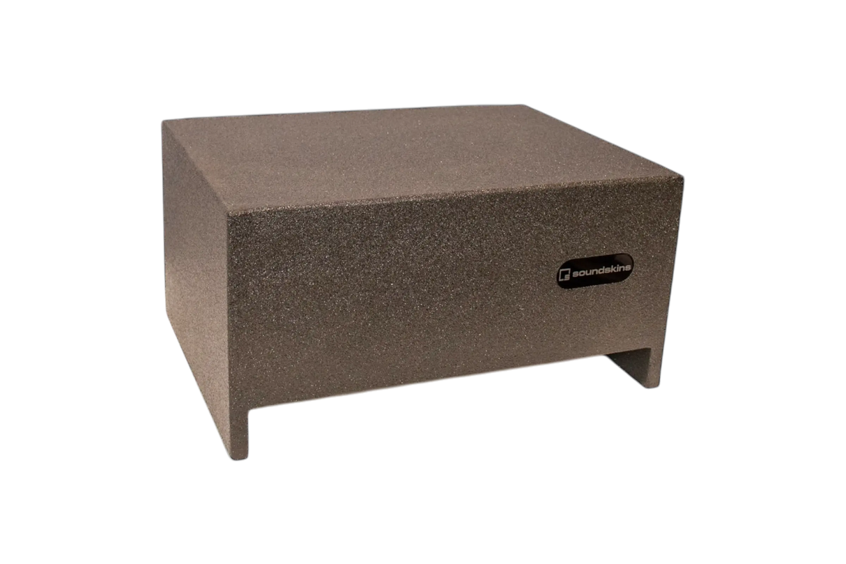 SoundSkins Enclosures | Single 10" Sealed Long Universal Truck Downfire - Premium USA Made Subwoofer Box with Bed Liner Spray Finish SoundSkins Global