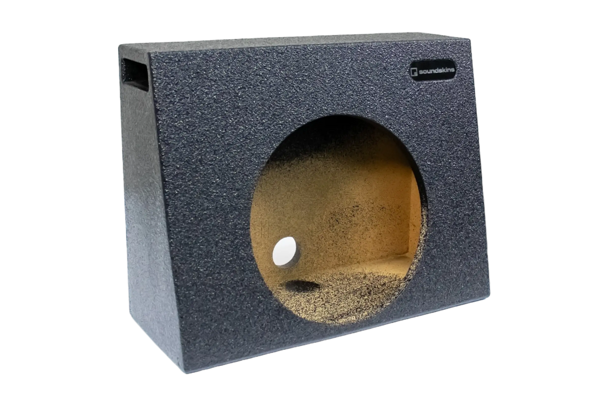SoundSkins Enclosures | Single 12" Angled Truck Wedge Pair - Premium USA Made Subwoofer Box with Bed Liner Spray Finish SoundSkins Global
