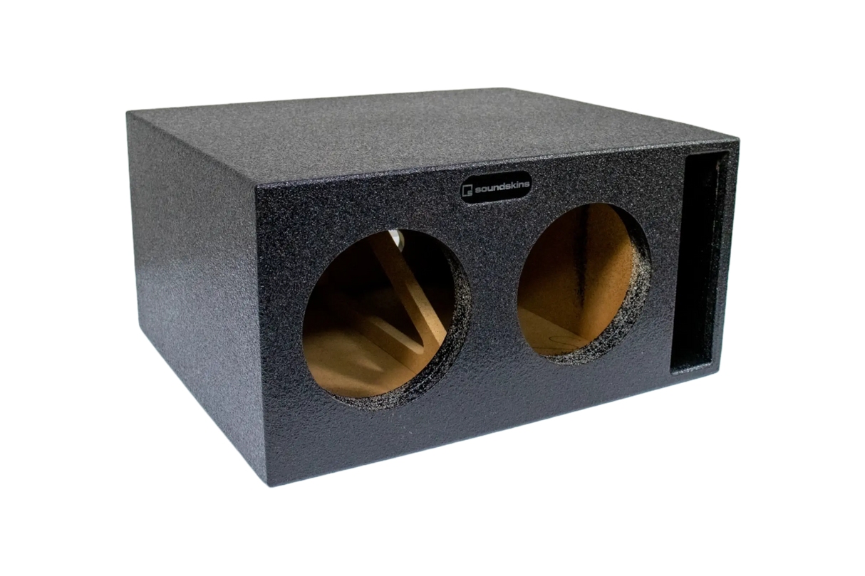 SoundSkins Enclosures | Universal Dual 8" Ported XL SPL - Premium USA Made Subwoofer Box with Bed Liner Spray Finish SoundSkins Global
