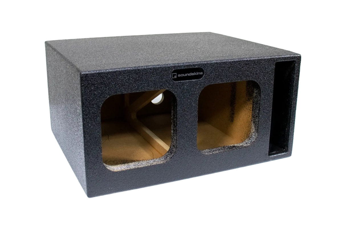 SoundSkins Enclosures | Universal Dual 8" Ported XL SPL - Premium USA Made Subwoofer Box with Bed Liner Spray Finish SoundSkins Global