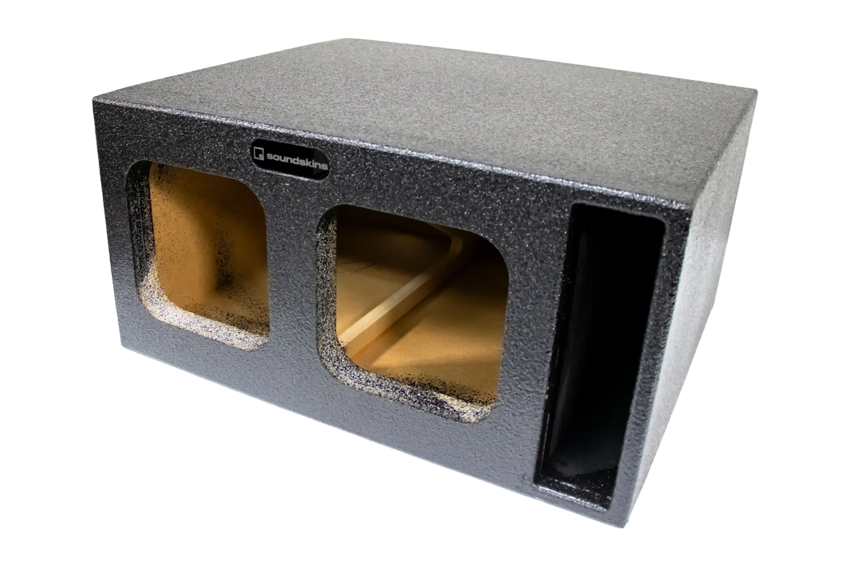 SoundSkins Enclosures | Universal Dual 8" Ported XL SPL - Premium USA Made Subwoofer Box with Bed Liner Spray Finish SoundSkins Global