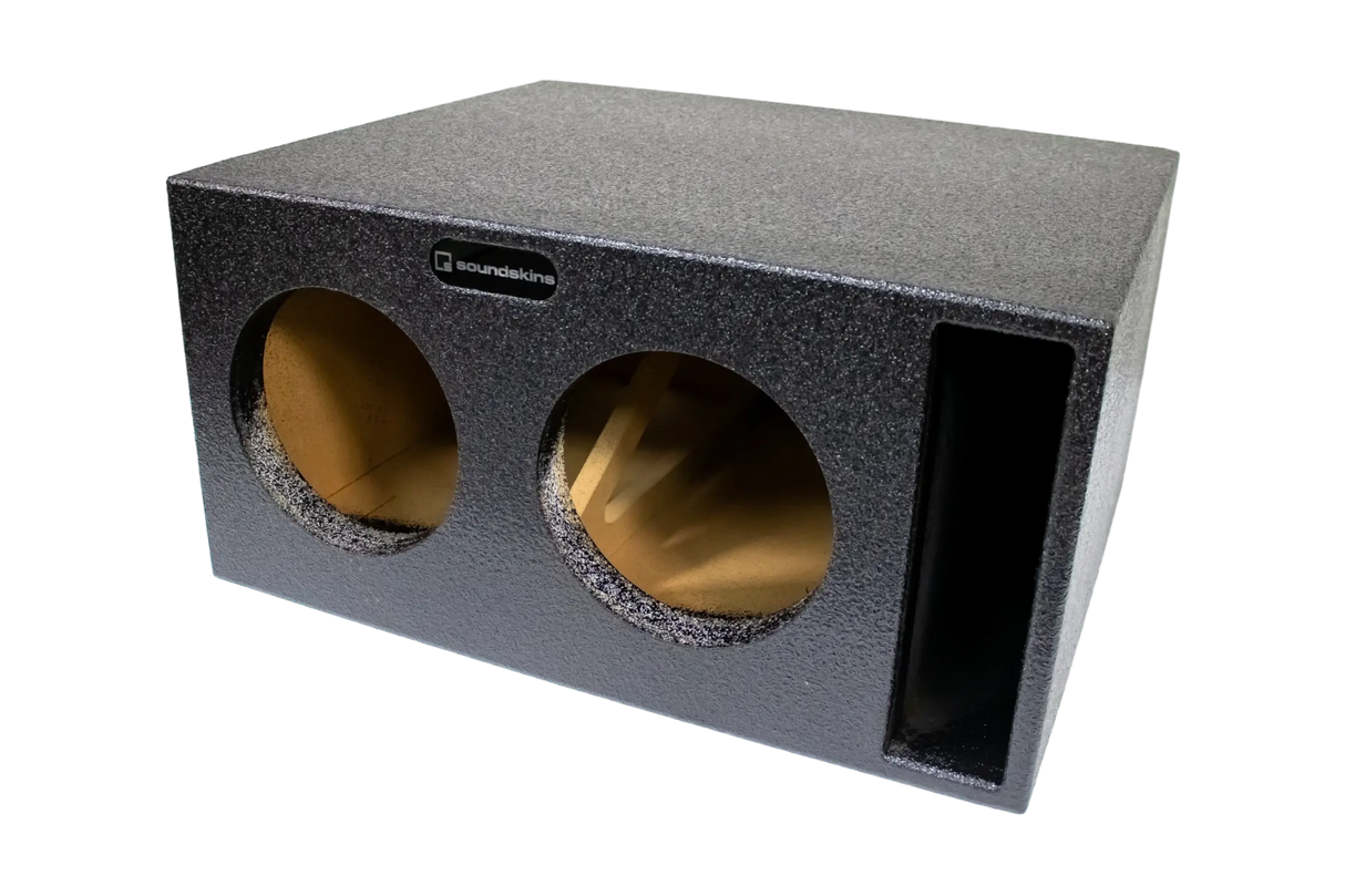 SoundSkins Enclosures | Universal Dual 8" Ported XL SPL - Premium USA Made Subwoofer Box with Bed Liner Spray Finish SoundSkins Global