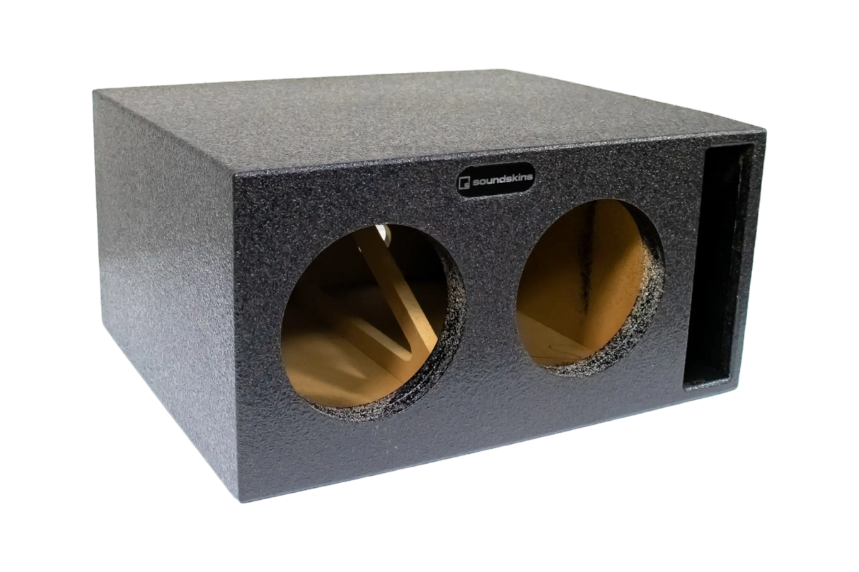SoundSkins Enclosures | Universal Dual 8" Ported XL SPL - Premium USA Made Subwoofer Box with Bed Liner Spray Finish SoundSkins Global