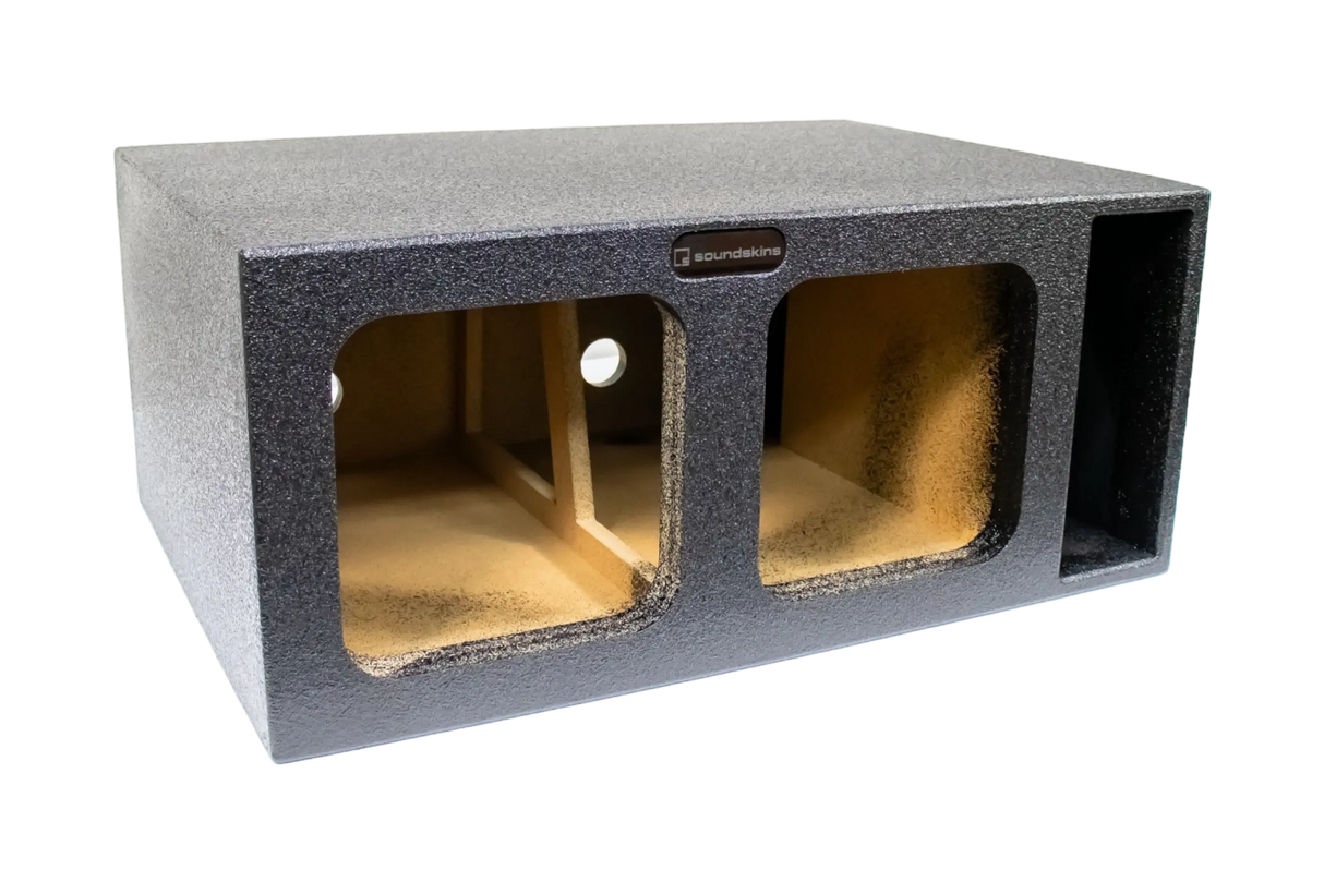 SoundSkins Enclosures | Universal Dual 12" Ported Front Fire XL SPL - Premium USA Made Subwoofer Box with Bed Liner Spray Finish SoundSkins Global