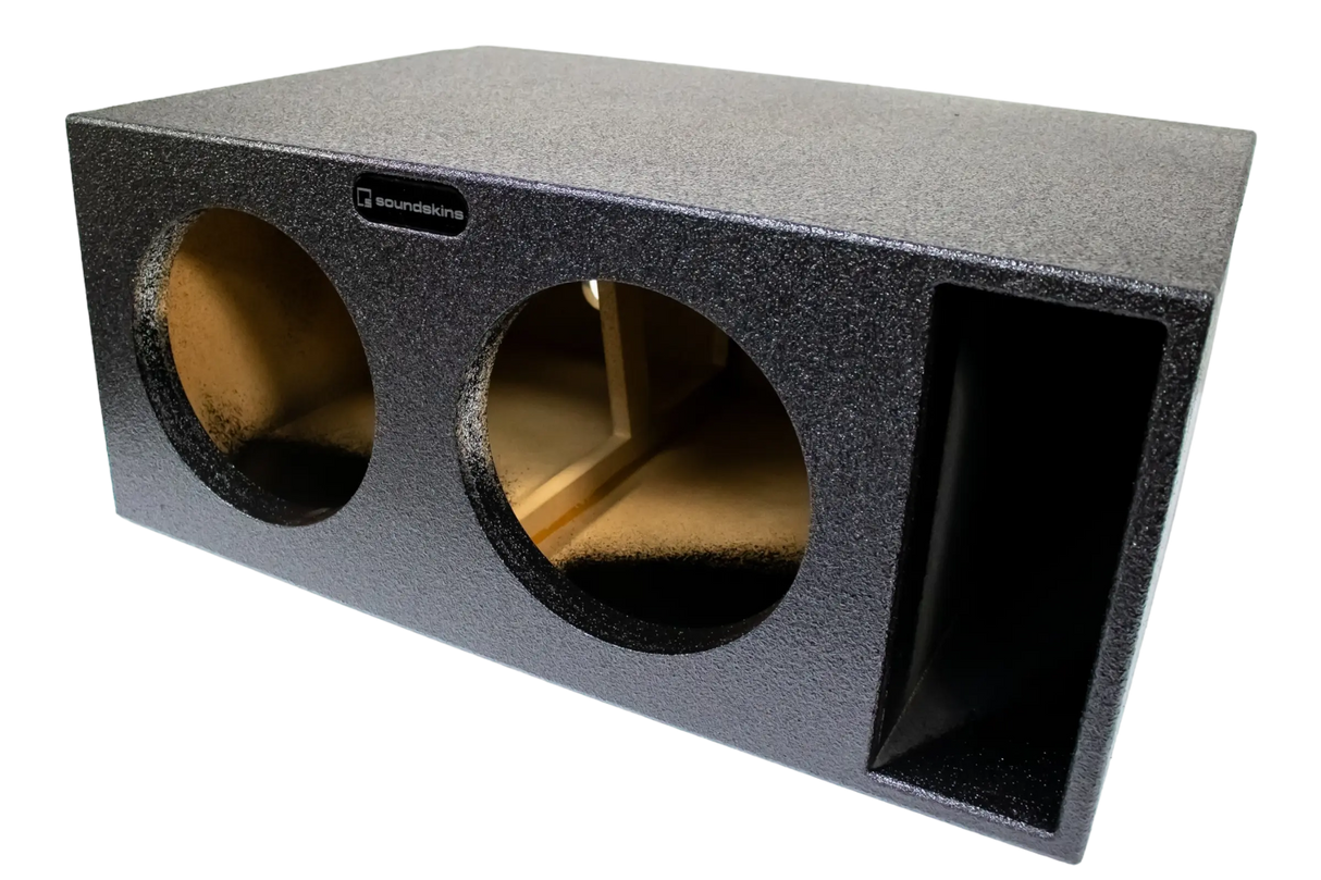 SoundSkins Enclosures | Universal Dual 10" Ported XL SPL- Premium USA Made Subwoofer Box with Bed Liner Spray Finish SoundSkins Global