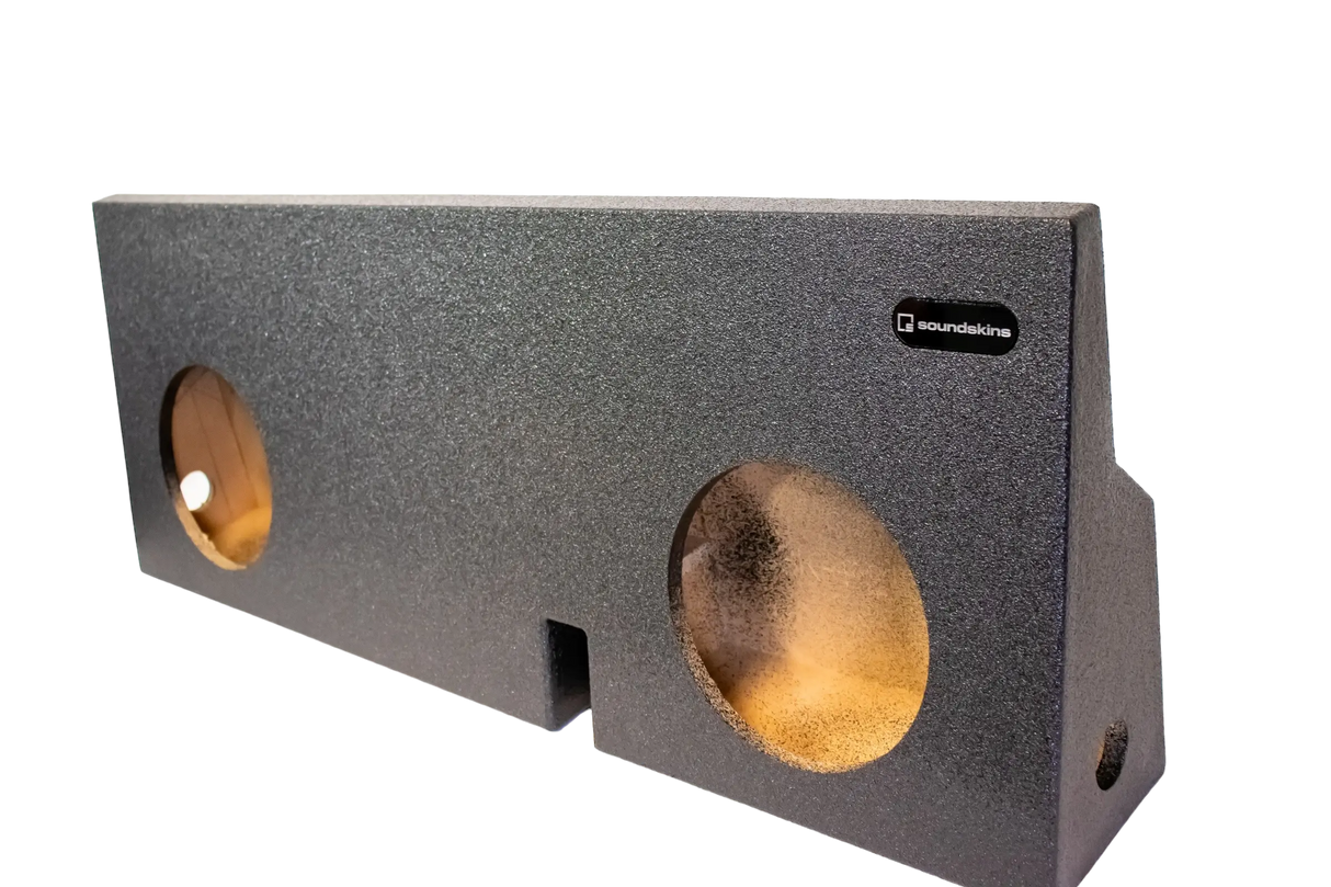 SoundSkins Enclosures | Toyota Tacoma 2005-2023 Double Cab Dual 10" Ported - Premium USA Made Subwoofer Box with Bed Liner Spray Finish SoundSkins Global
