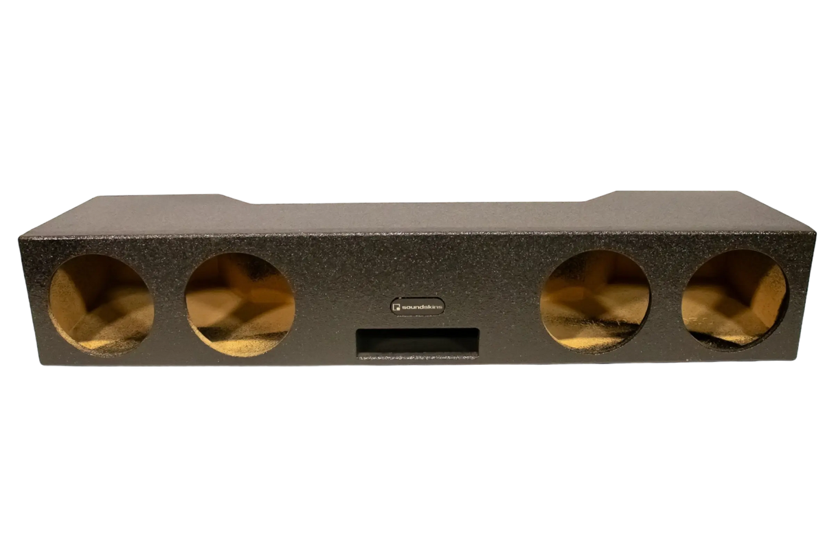 SoundSkins Enclosures | Dodge RAM 2019+ Crew Cab Quad 8" Ported - Premium USA Made Subwoofer Box with Bed Liner Spray Finish SoundSkins Global