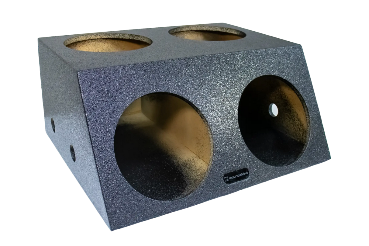 SoundSkins Enclosures | Universal Quad 12" Angle Face Sealed - Premium USA Made Subwoofer Box with Bed Liner Spray Finish SoundSkins Global