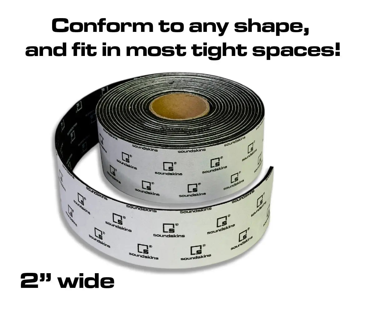 SoundSkins | Silent Strip 2" Sound Deadening Closed Cell Acoustic Foam Tape | SSK-STRIP2 | Rubber Closed Cell Foam, 1 Roll (2" Wide) SoundSkins Global