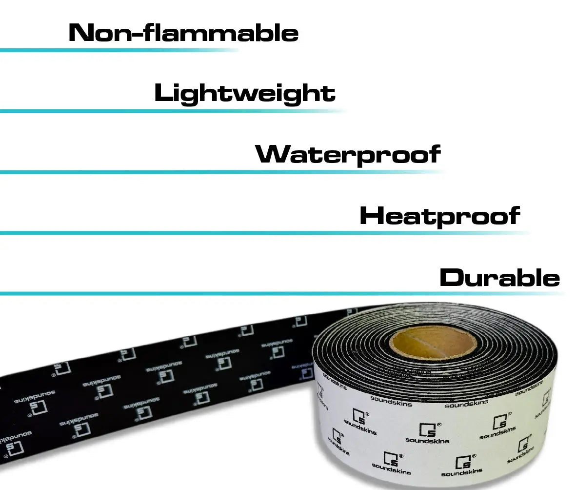 SoundSkins | Silent Strip 2" Sound Deadening Closed Cell Acoustic Foam Tape | SSK-STRIP2 | Rubber Closed Cell Foam, 1 Roll (2" Wide) SoundSkins Global